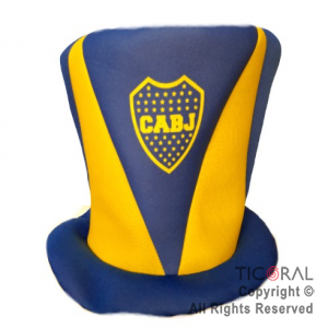 SOMBRERO GALERA FUTBOL BOCA ESCUDO TRIANGULOS x 1